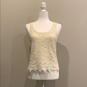 Target Mossimo Supply Co. cream lace tank top